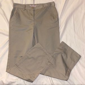 Girls Khaki Straight Leg Uniform Pants
